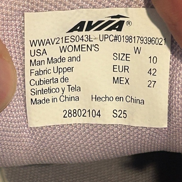 AVIA Womens Purple Gray White Athletic Running Walking WWAV21ES043 Shoes 10 - Picture 9 of 9